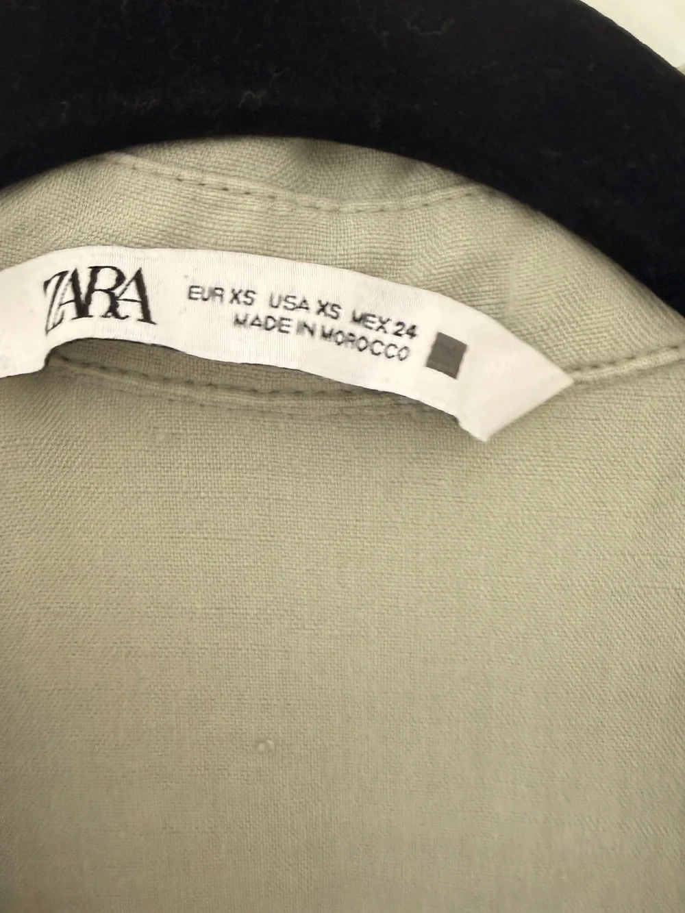 Zara Olive Green cotton/linen jumpsuit